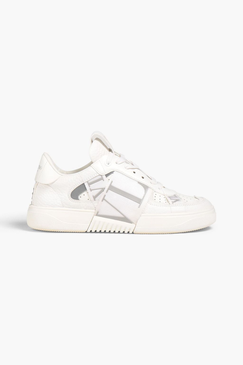 VALENTINO GARAVANI VL79 logo-appliquéd perforated pebbled-leather