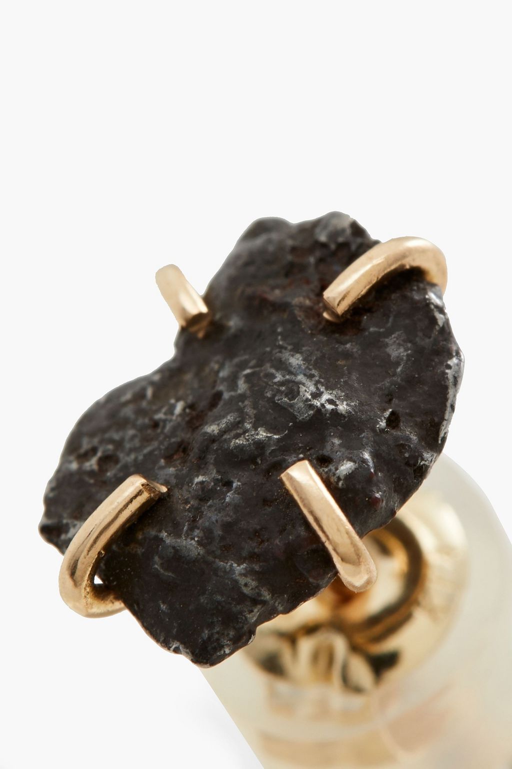 MELISSA JOY MANNING 14-karat gold meteorite earrings