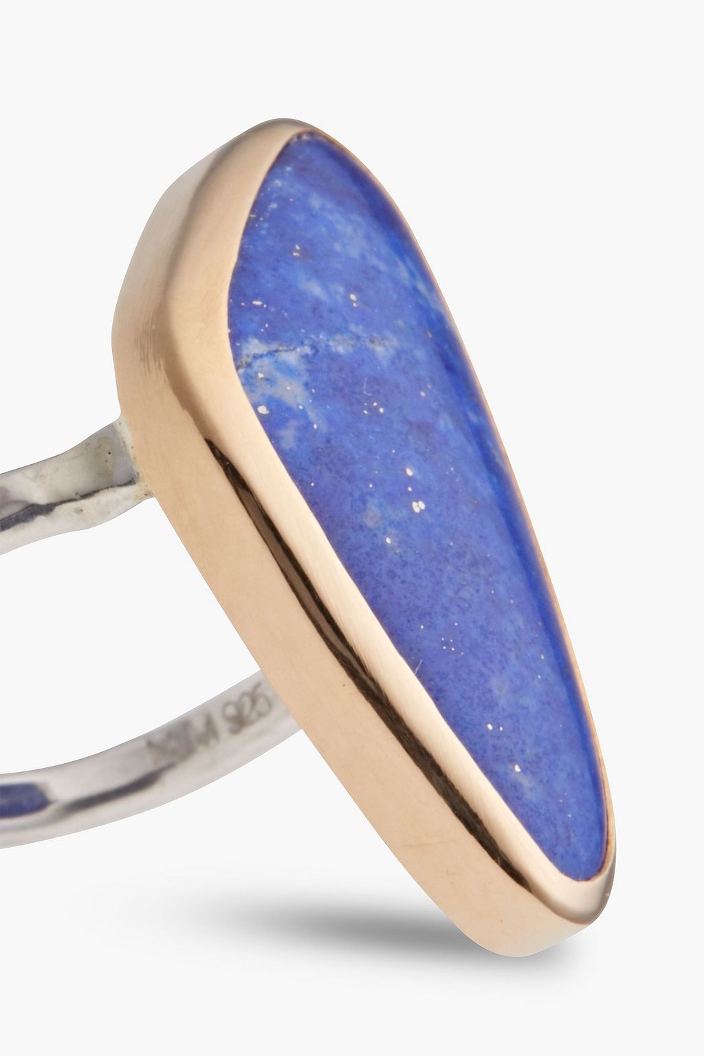 MELISSA JOY MANNING 14-karat gold, sterling silver and lapis lazuli ring
