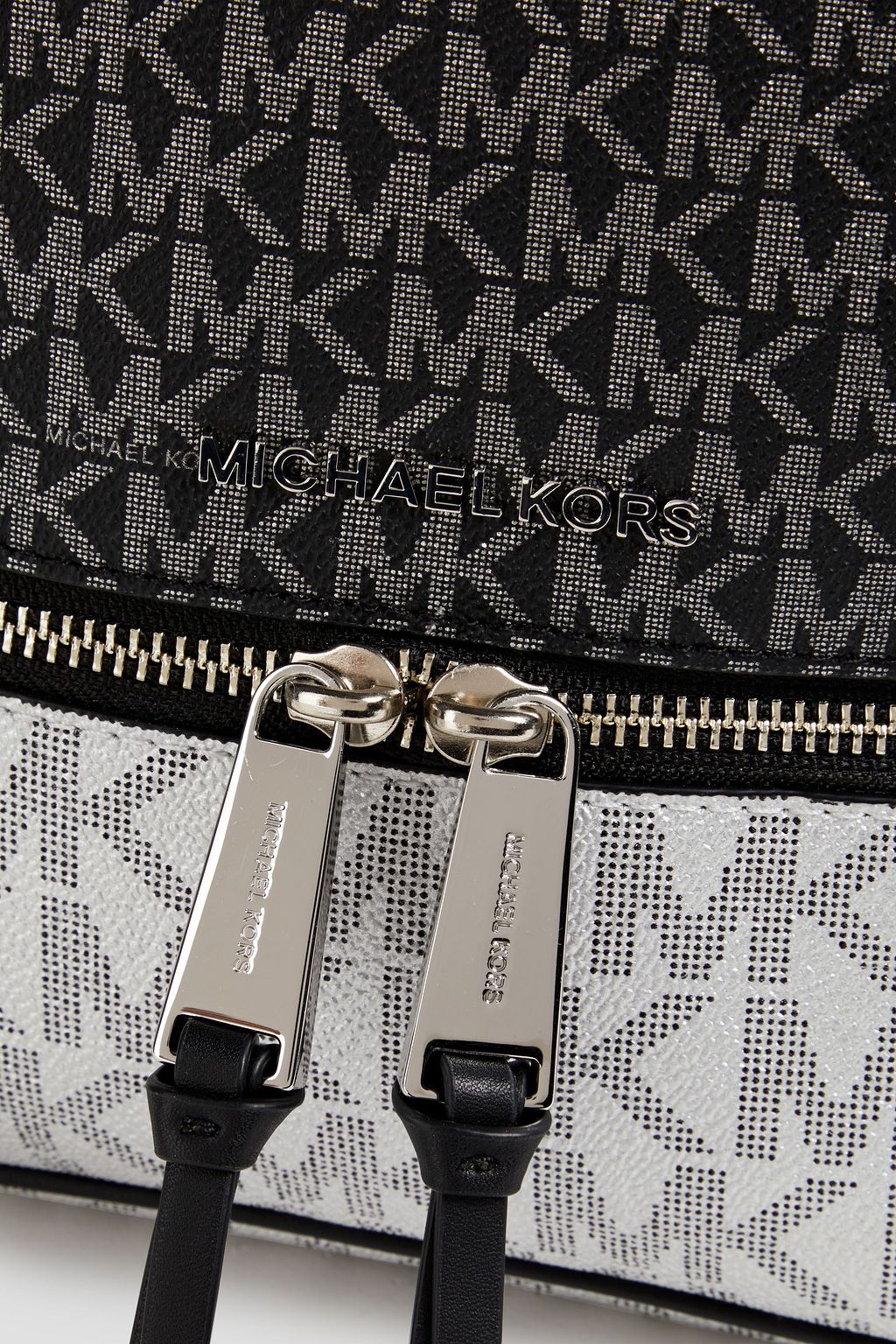 MICHAEL MICHAEL KORS Metallic logo-print faux textured-leather backpack