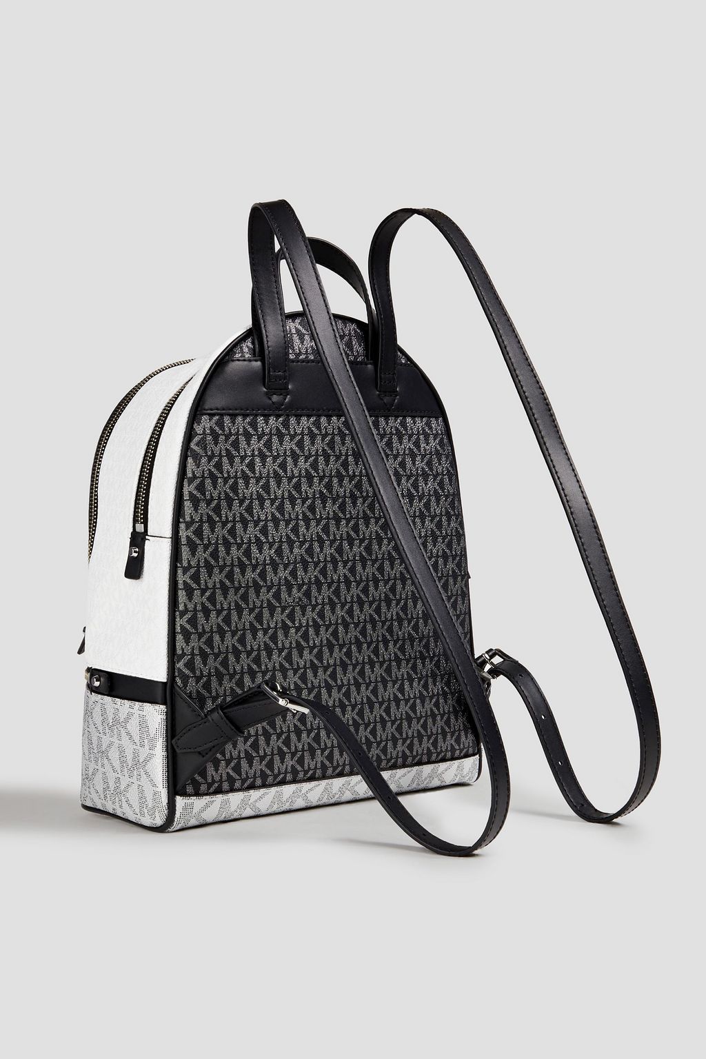 MICHAEL MICHAEL KORS Metallic logo-print faux textured-leather backpack
