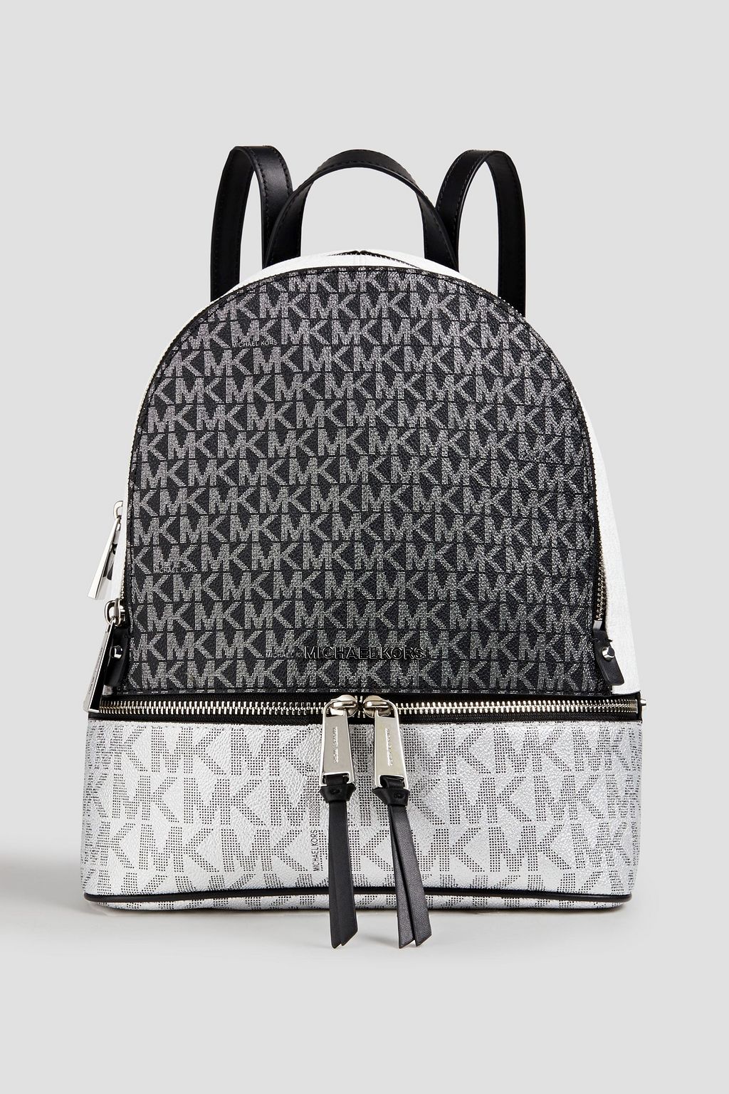 MICHAEL MICHAEL KORS Metallic logo-print faux textured-leather backpack |  Sale up to 70% off | THE OUTNET