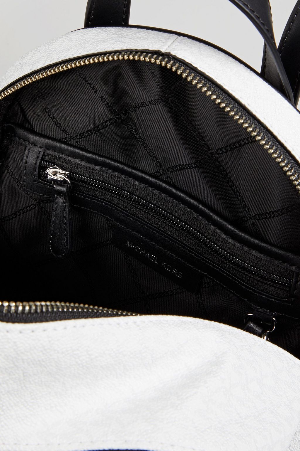 MICHAEL MICHAEL KORS Metallic logo-print faux textured-leather backpack