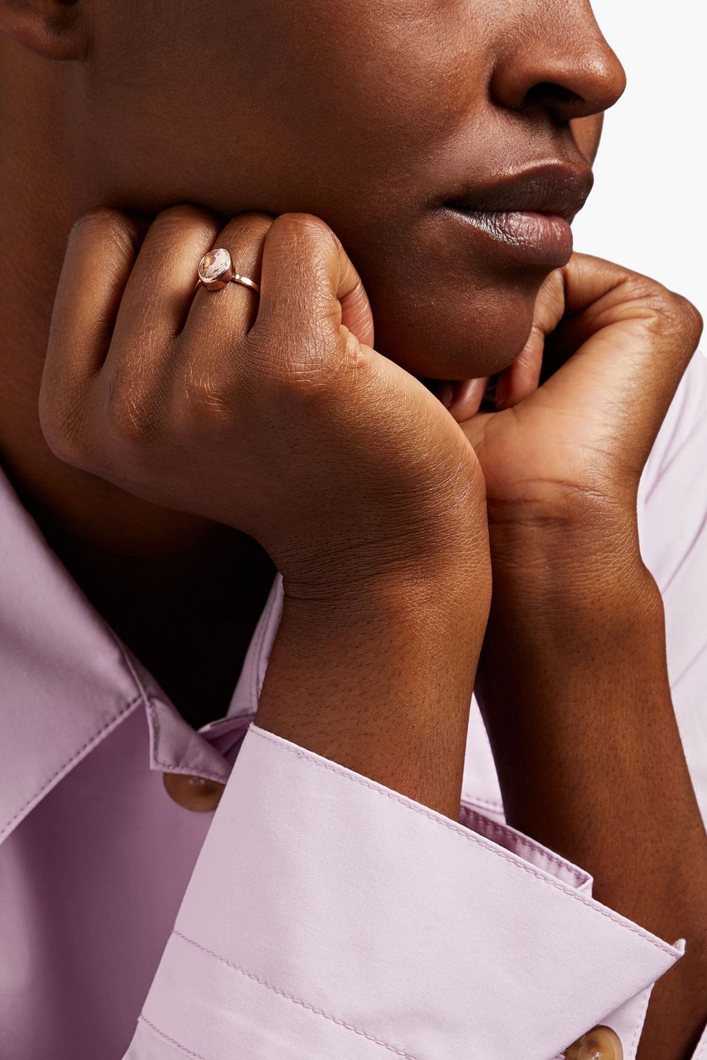 MELISSA JOY MANNING 14-karat rose gold opal ring