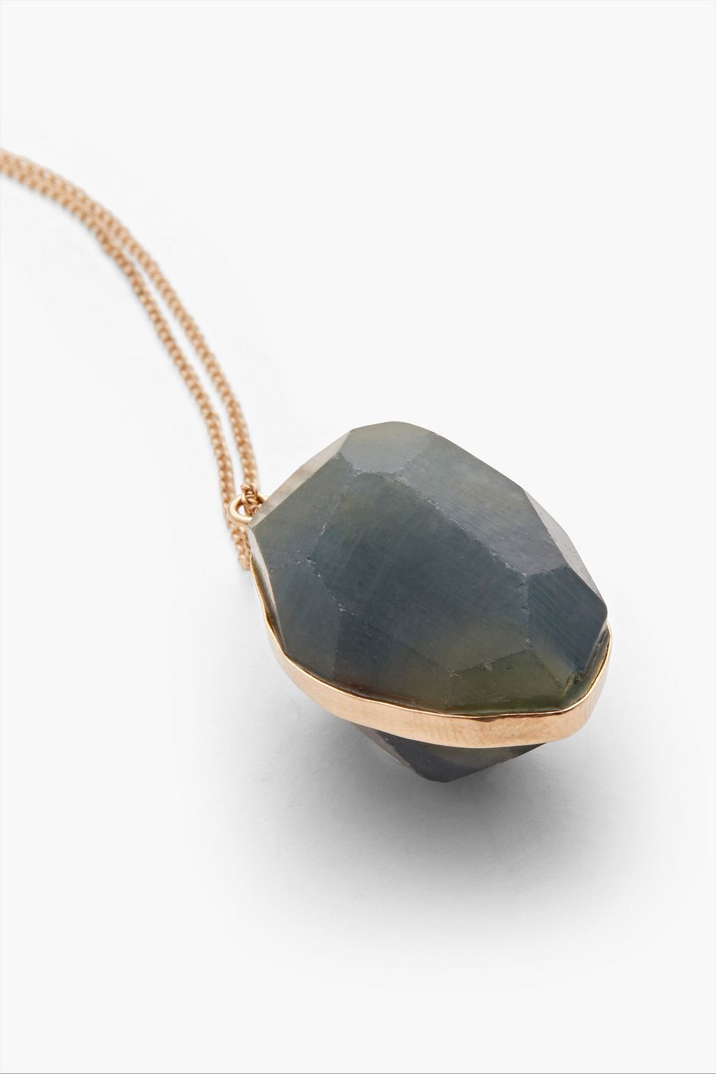 MELISSA JOY MANNING 14-karat gold green sapphire necklace