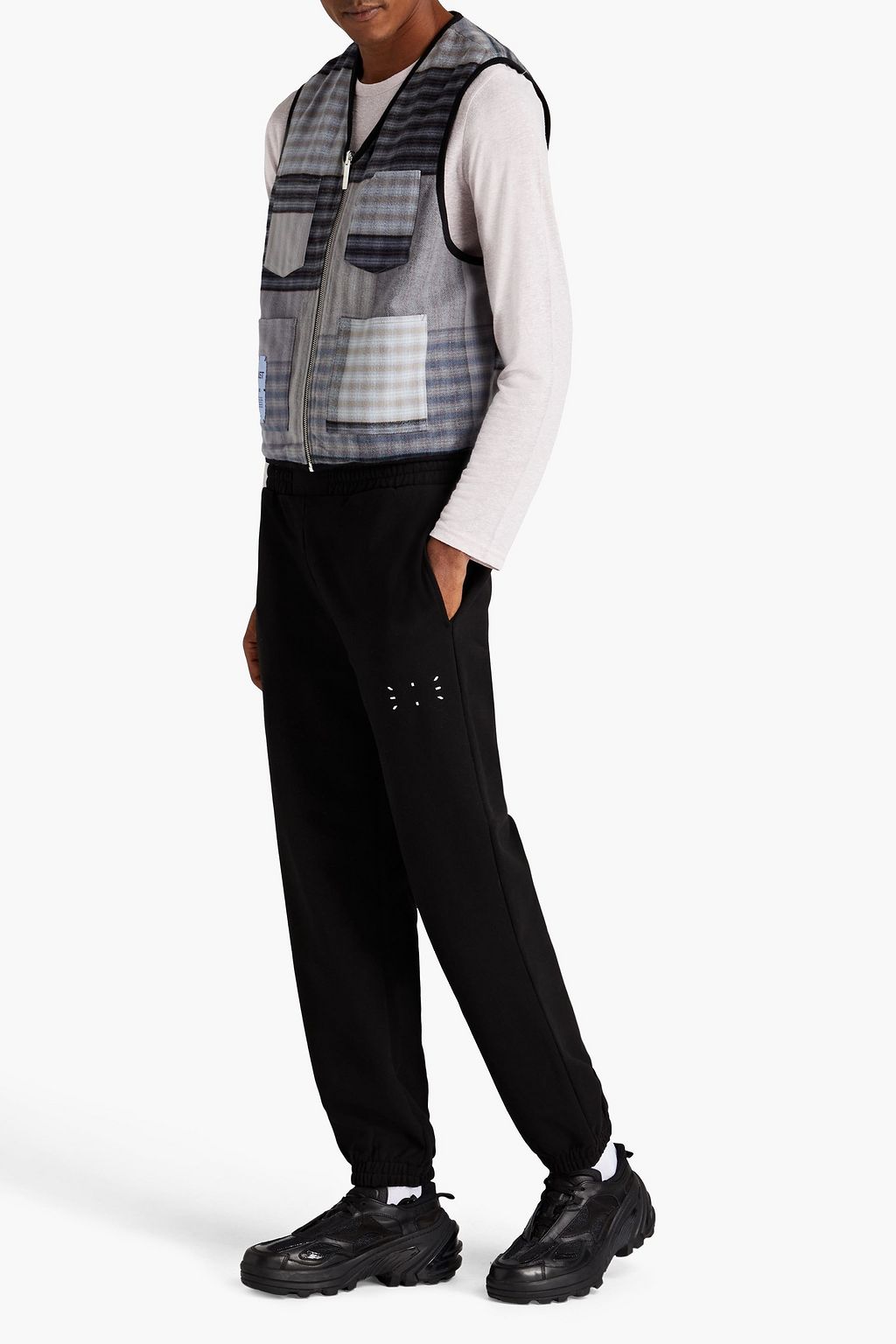 MCQ ALEXANDER MCQUEEN Reversible checked cotton-flannel vest