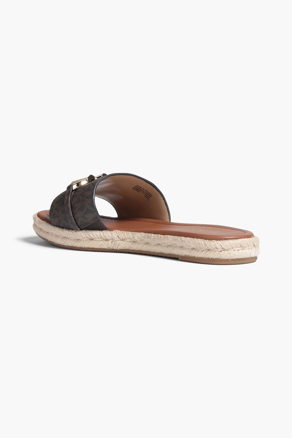MICHAEL MICHAEL KORS Izzy logo-print faux textured-leather slides