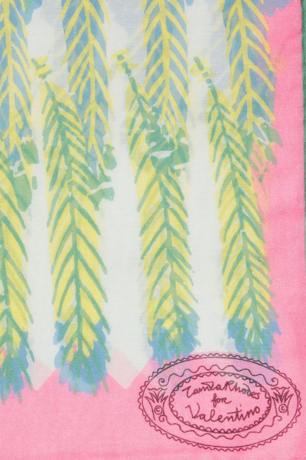 VALENTINO GARAVANI Printed cotton and silk-blend scarf