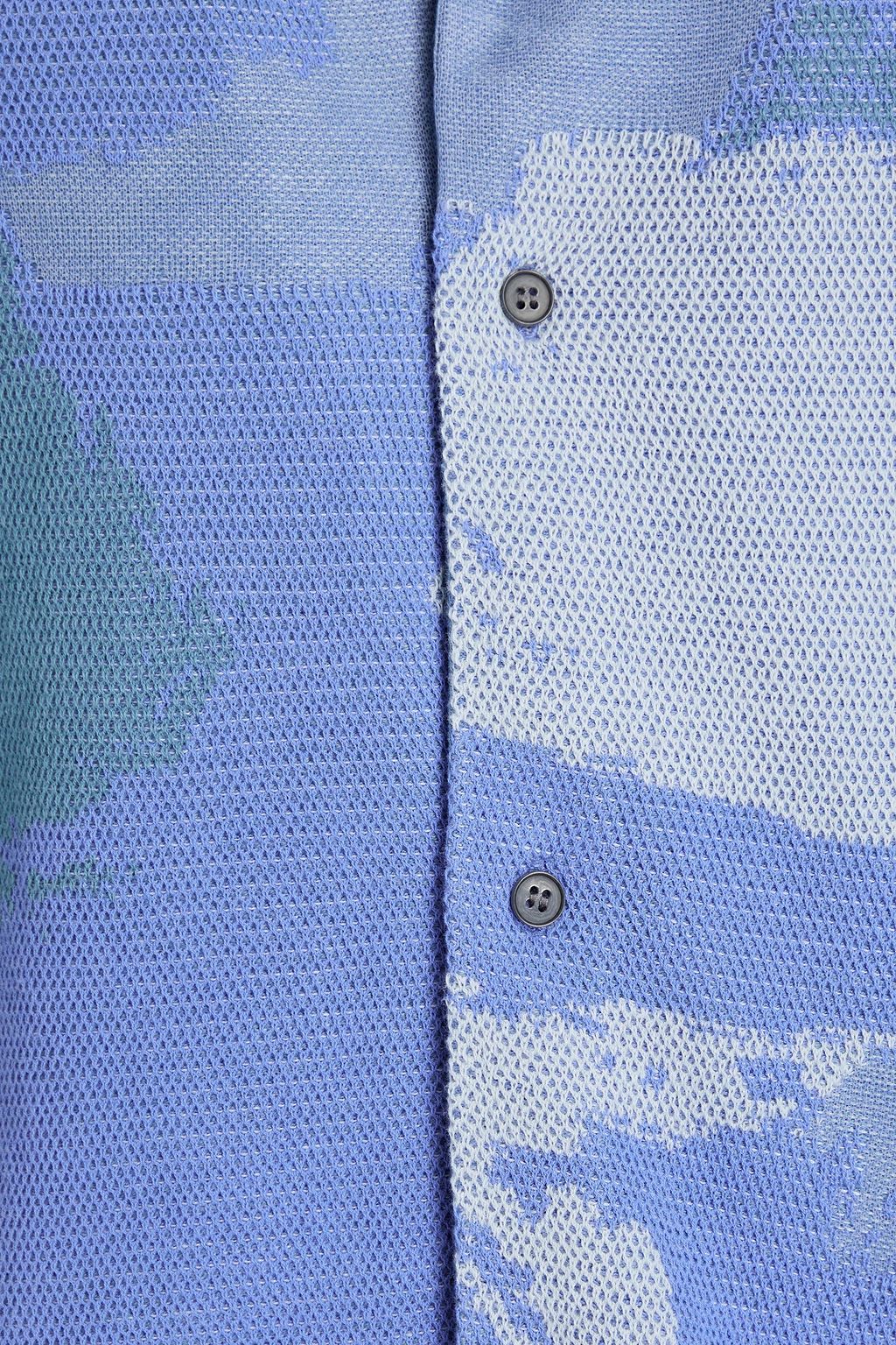 MCQ ALEXANDER MCQUEEN Jacquard-knit cotton-blend shirt