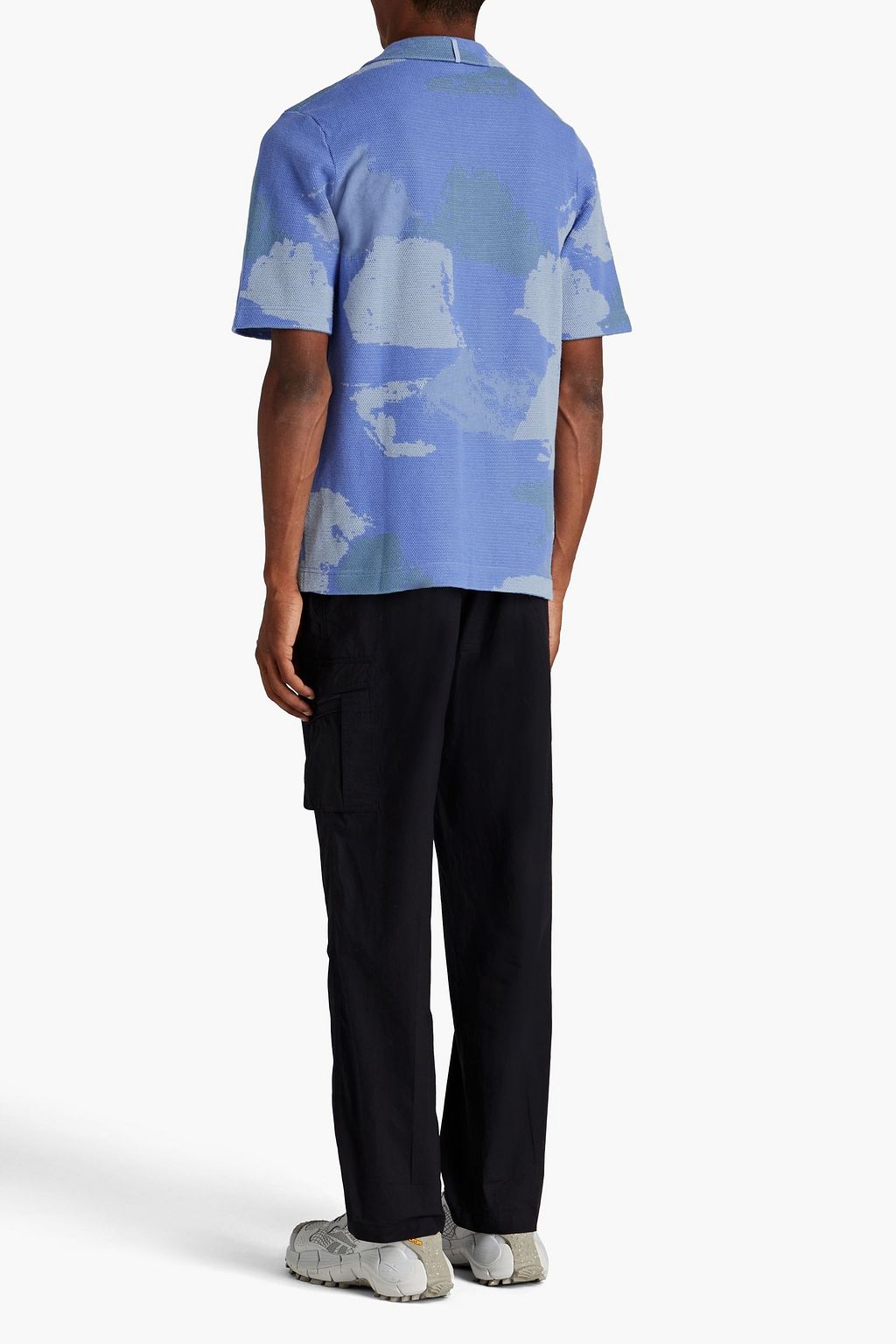 MCQ ALEXANDER MCQUEEN Jacquard-knit cotton-blend shirt