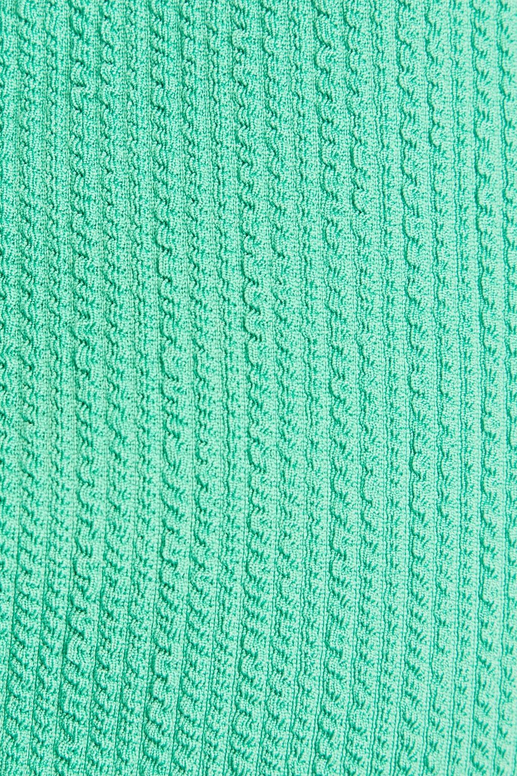 SIMKHAI Astrid ribbed stretch-cloqué bikini top