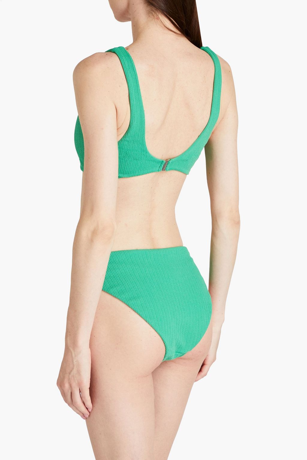 SIMKHAI Astrid ribbed stretch-cloqué bikini top