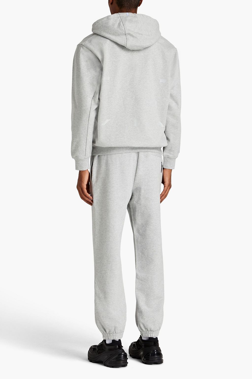 MCQ ALEXANDER MCQUEEN Sporthose aus meliertem Baumwollfrottee mit Applikationen