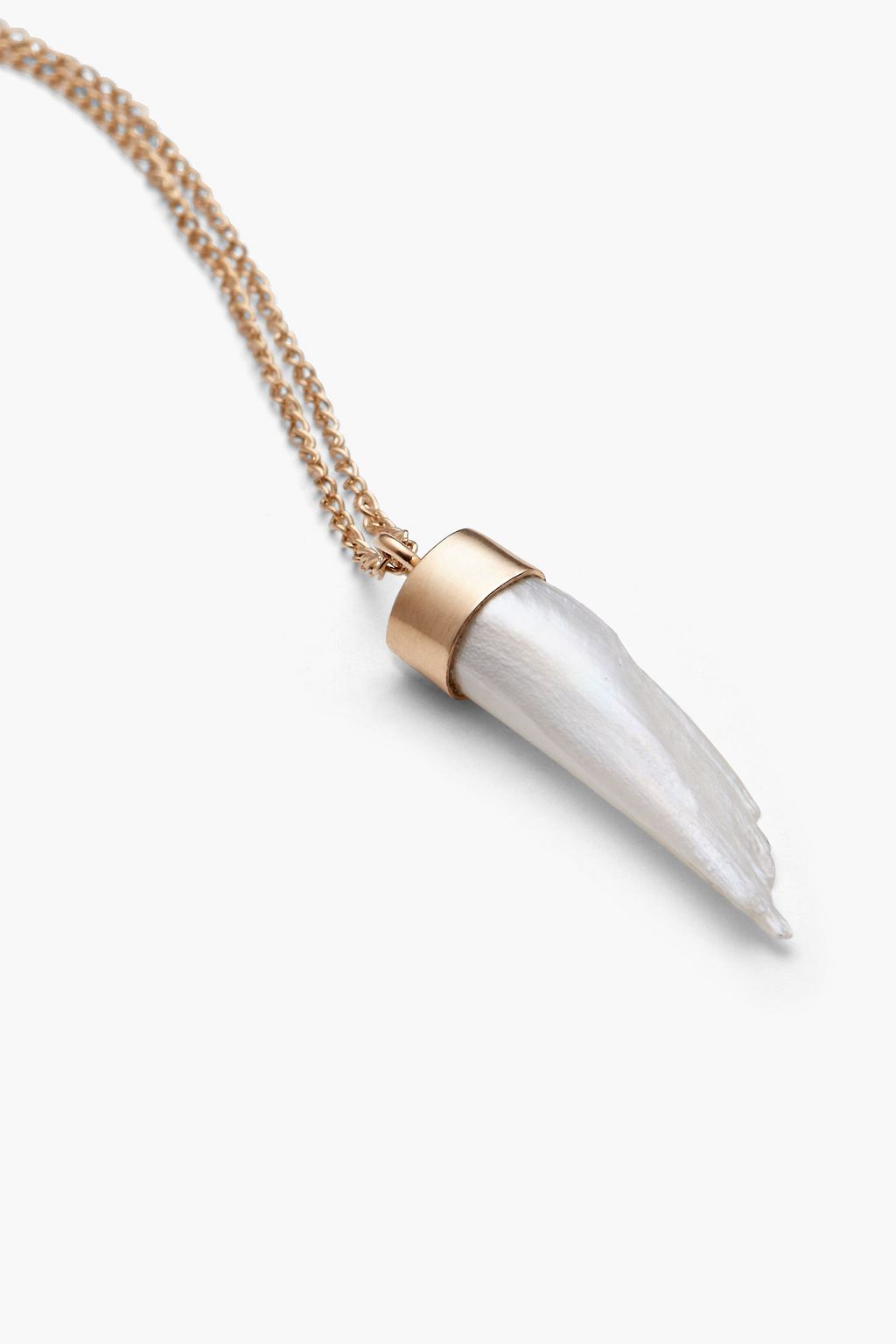 MELISSA JOY MANNING Kette aus 14 KT. Gold mit Perlmutt