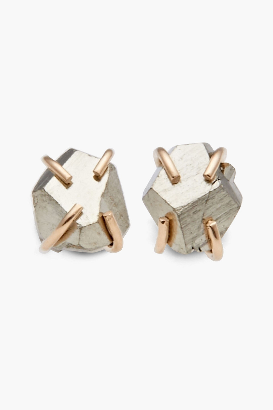 Melissa Joy Manning 14-karat Gold Pyrite Earrings