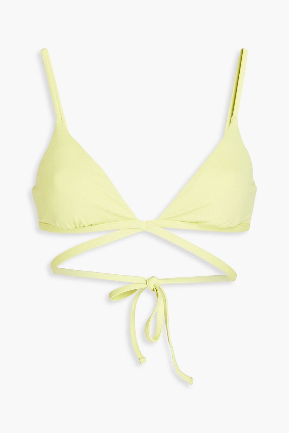 Simkhai Harlen Triangle Bikini Top In Chartreuse