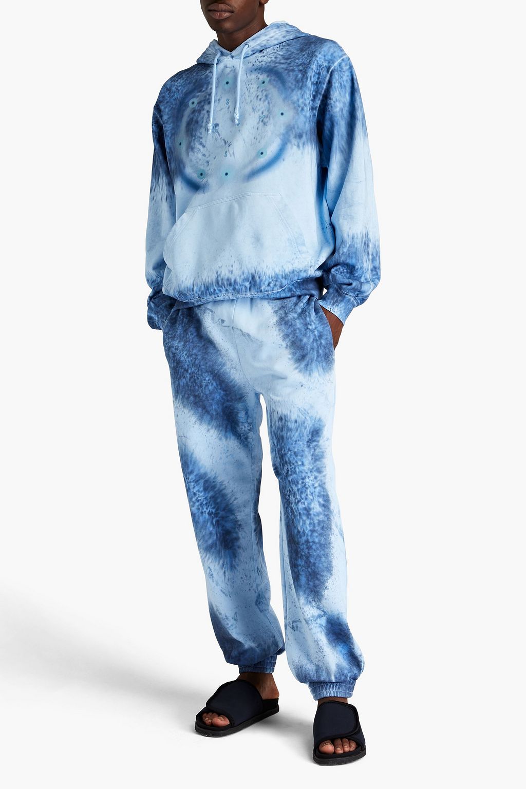 MCQ ALEXANDER MCQUEEN Tie-dyed French cotton-terry sweatpants | THE OUTNET