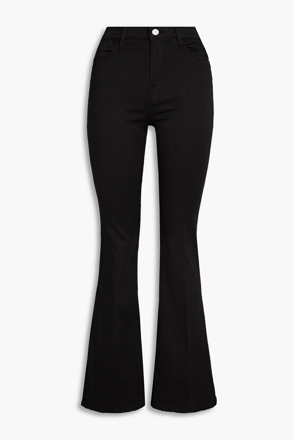 Frame Le Forever Karlie Flare High-rise Jeans In Black