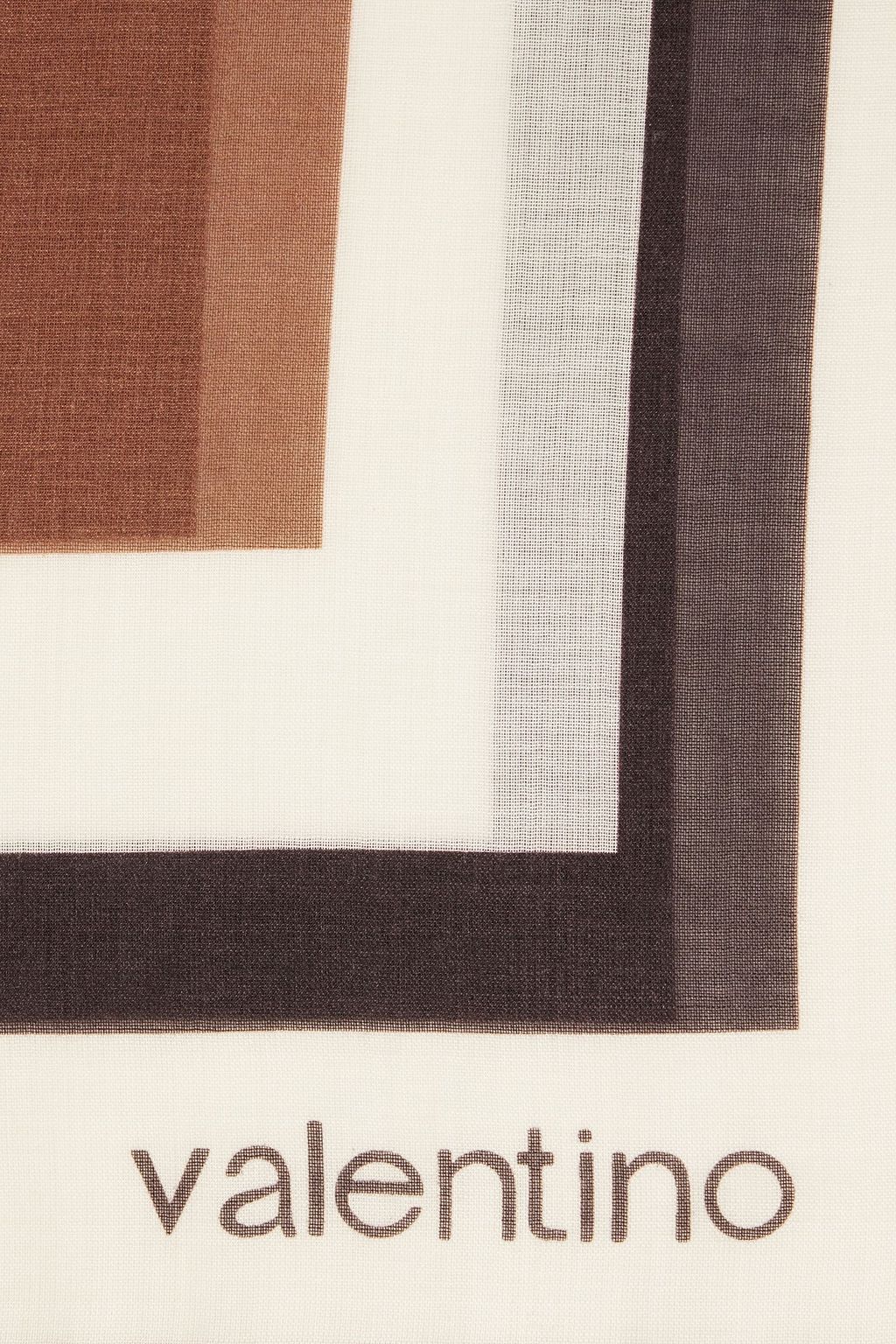 VALENTINO GARAVANI Printed cashmere and silk-blend scarf