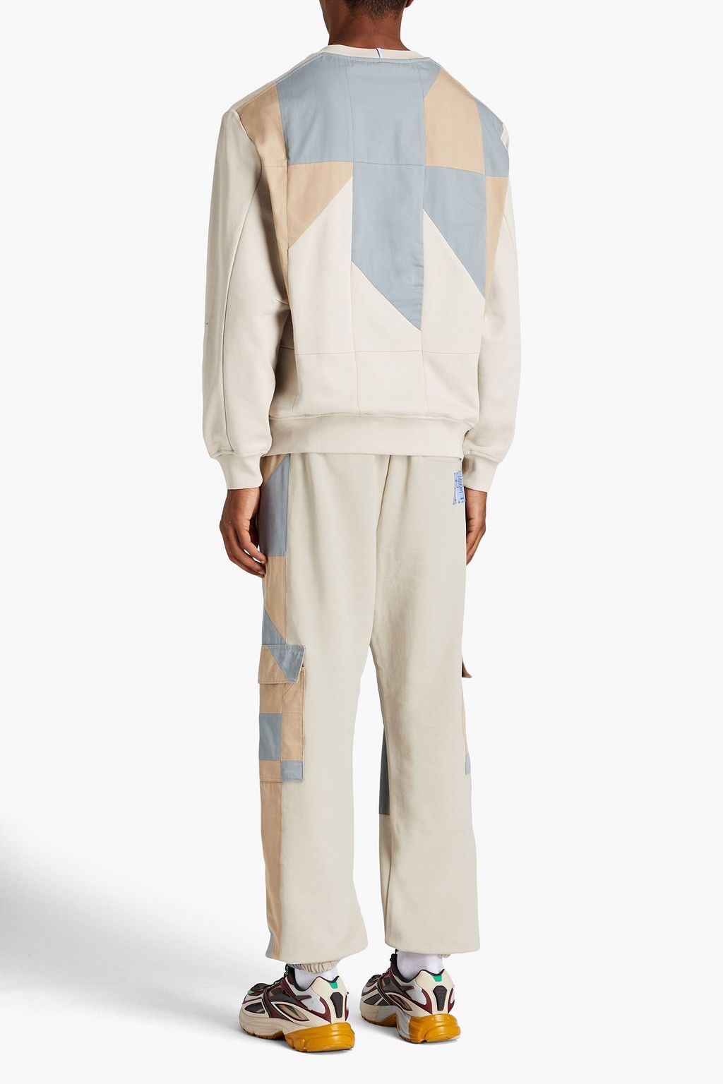 MCQ ALEXANDER MCQUEEN Sweatshirt aus Baumwollfrottee mit Twilleinsatz