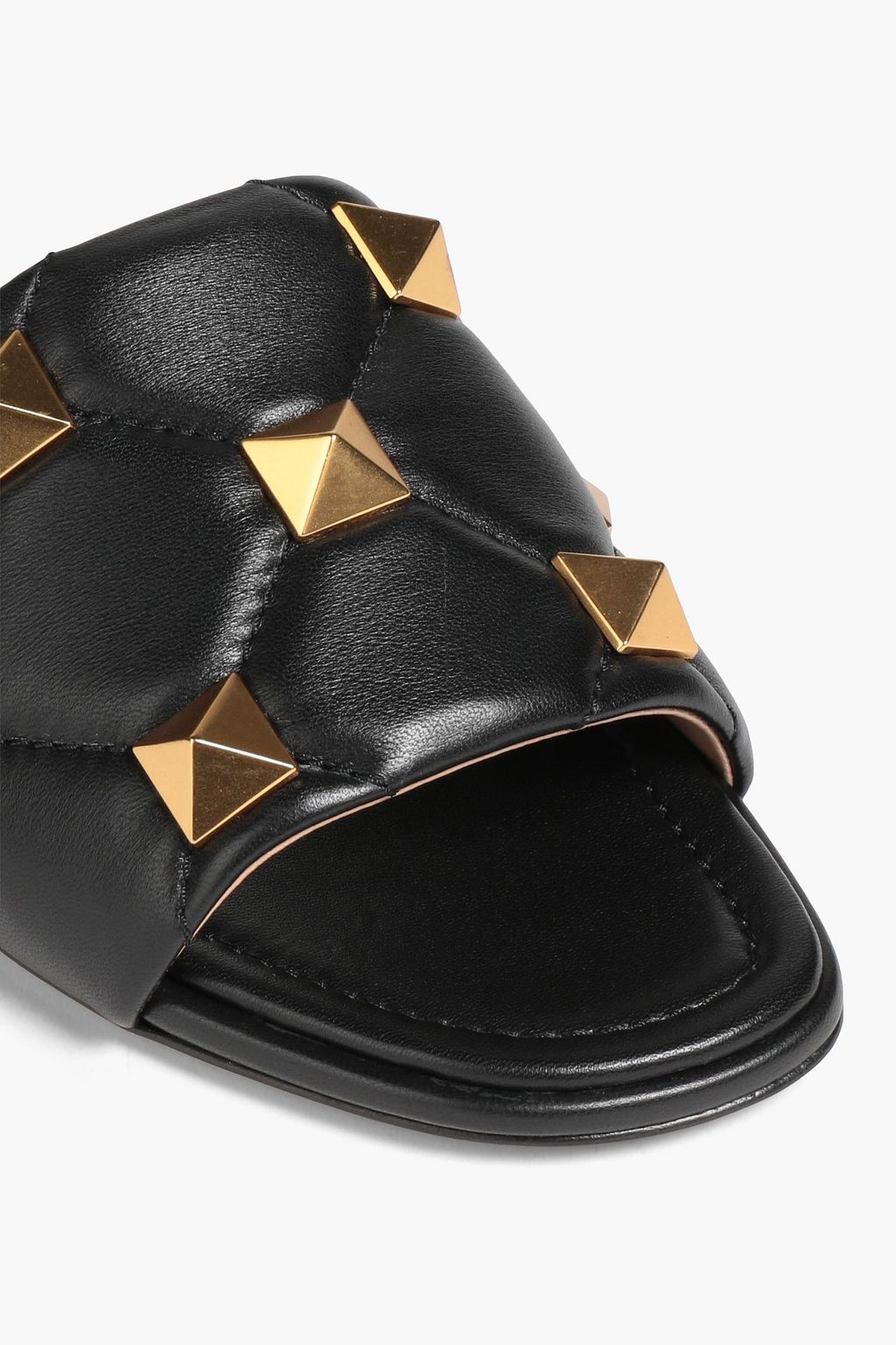 VALENTINO GARAVANI Roman Stud quilted leather slides
