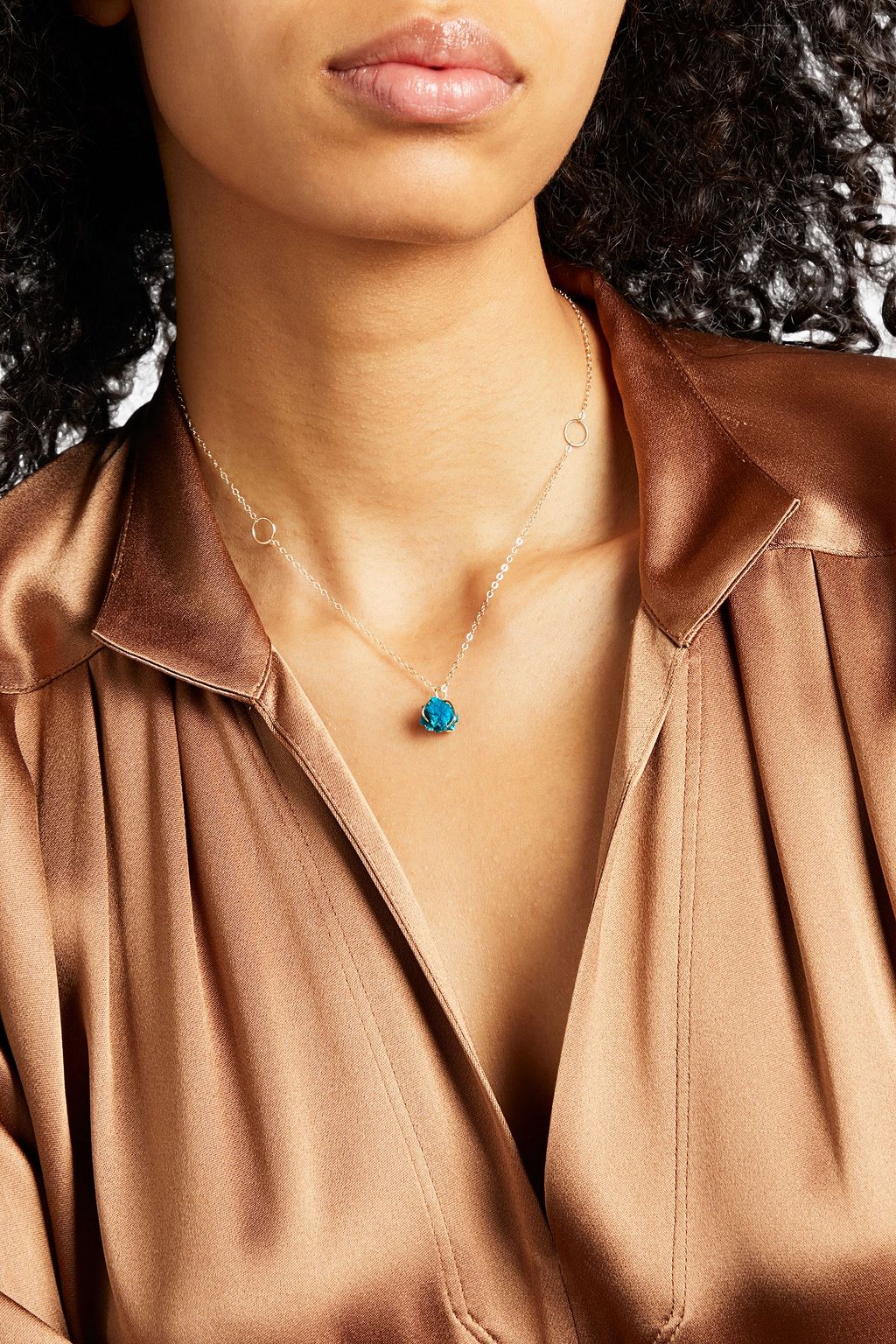 MELISSA JOY MANNING Kette aus 14 KT. Gold mit Steinen