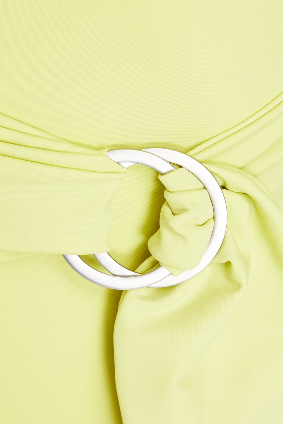 Simkhai Niya Belted Swimsuit In Chartreuse