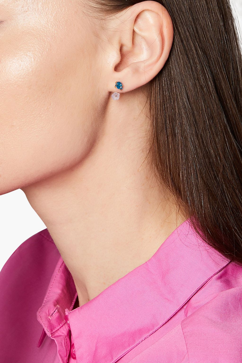 MELISSA JOY MANNING 14-karat gold stone earrings