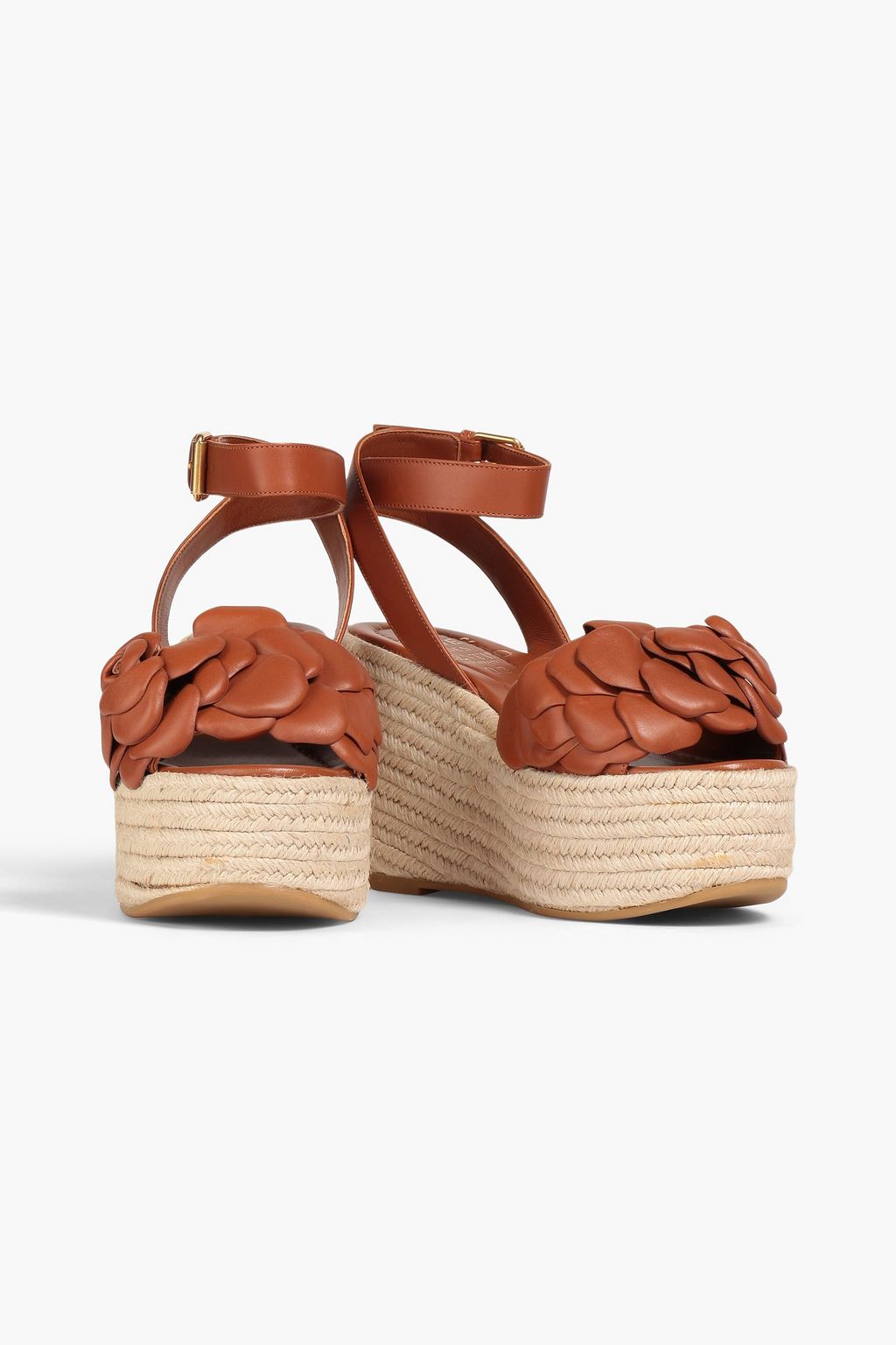 VALENTINO GARAVANI Atelier 03 Rose Edition レザー ウェッジエスパドリーユ