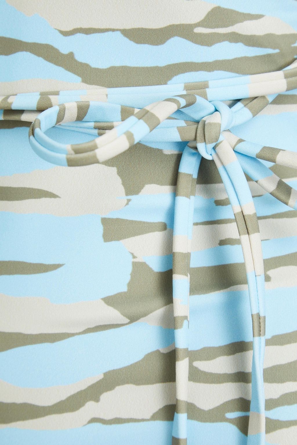 SIMKHAI Oaklyn belted printed swimsuit