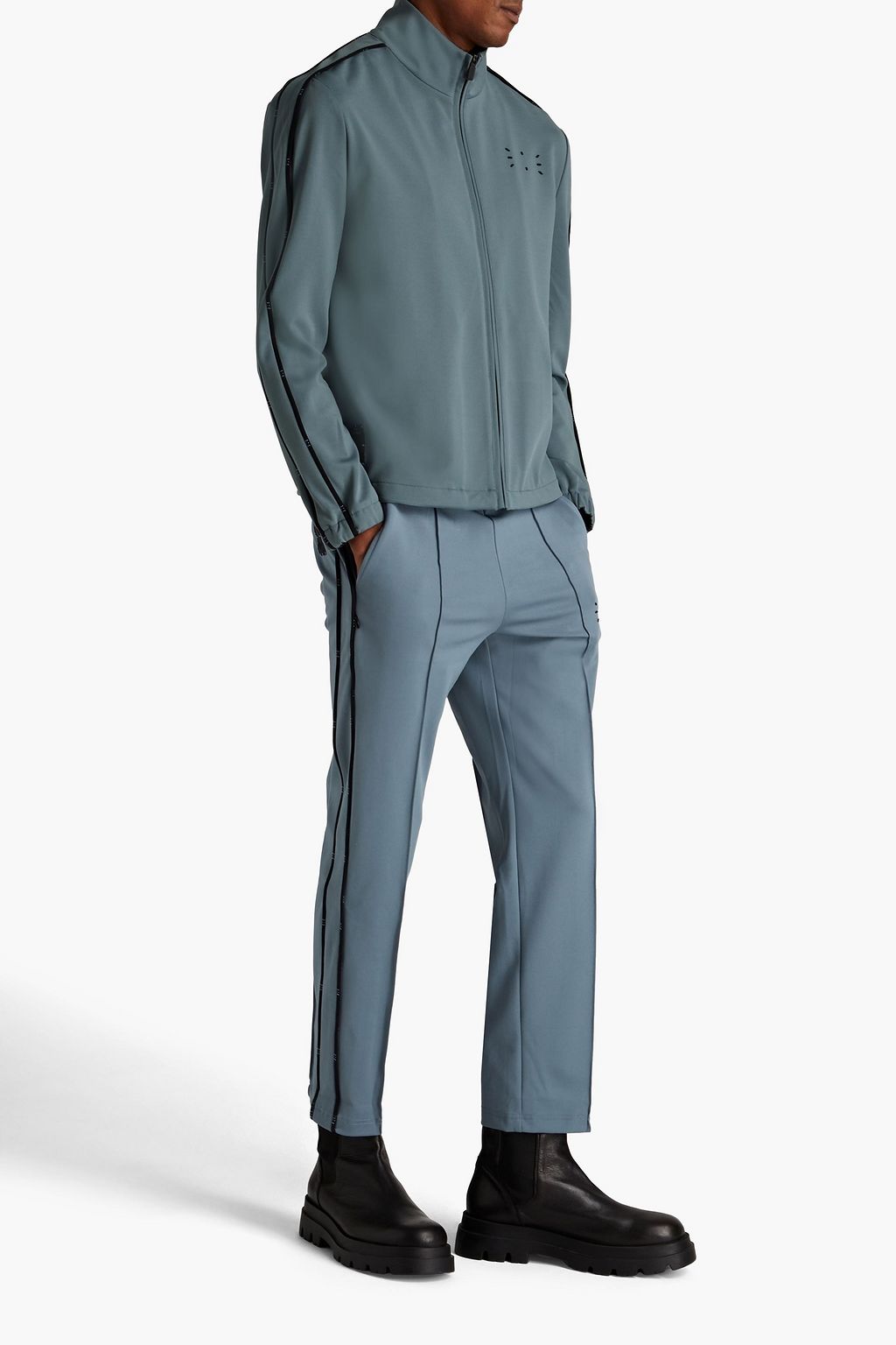 MCQ ALEXANDER MCQUEEN Appliquéd stretch-ponte zip-up track jacket