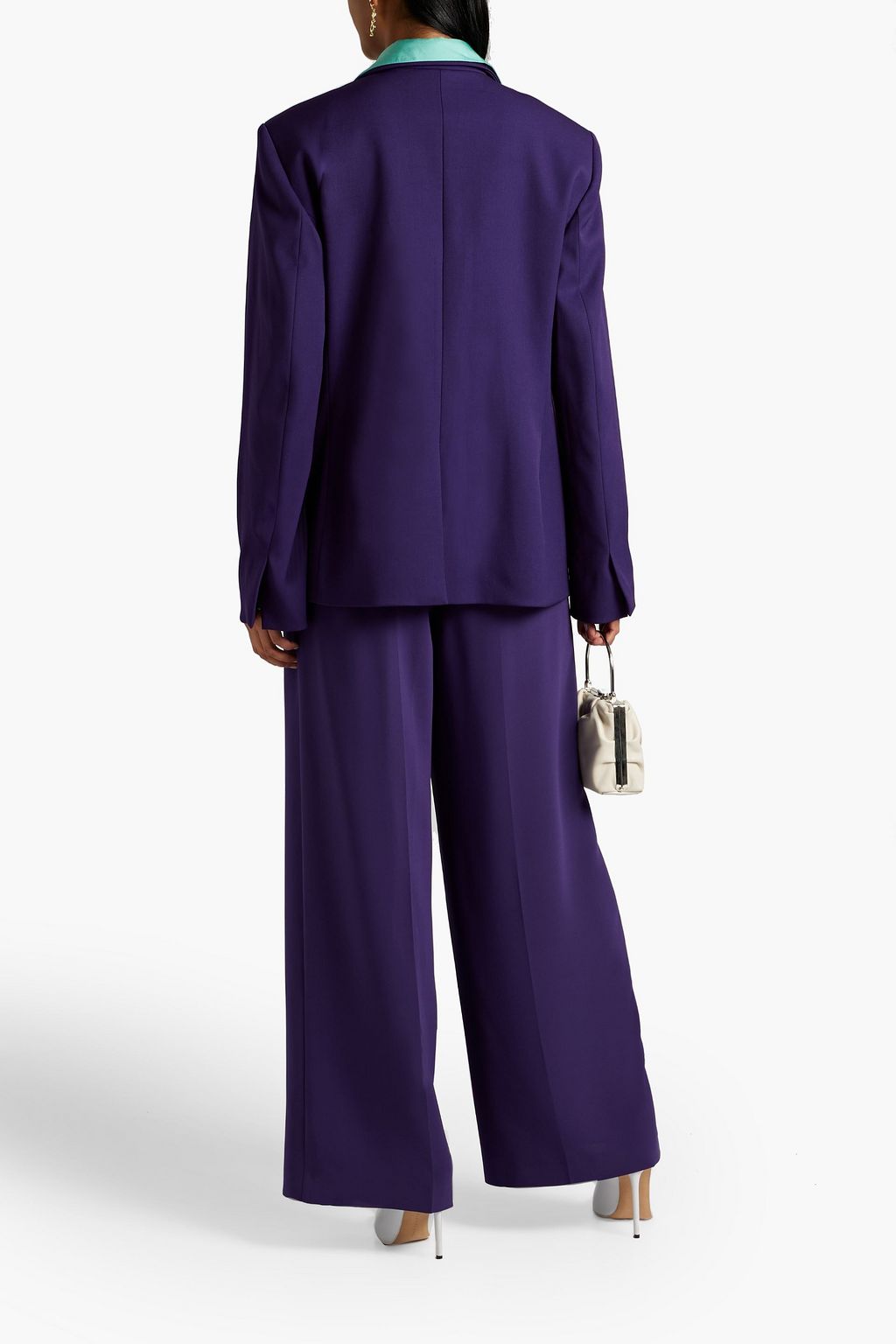 OSCAR DE LA RENTA Oversized wool-blend twill blazer