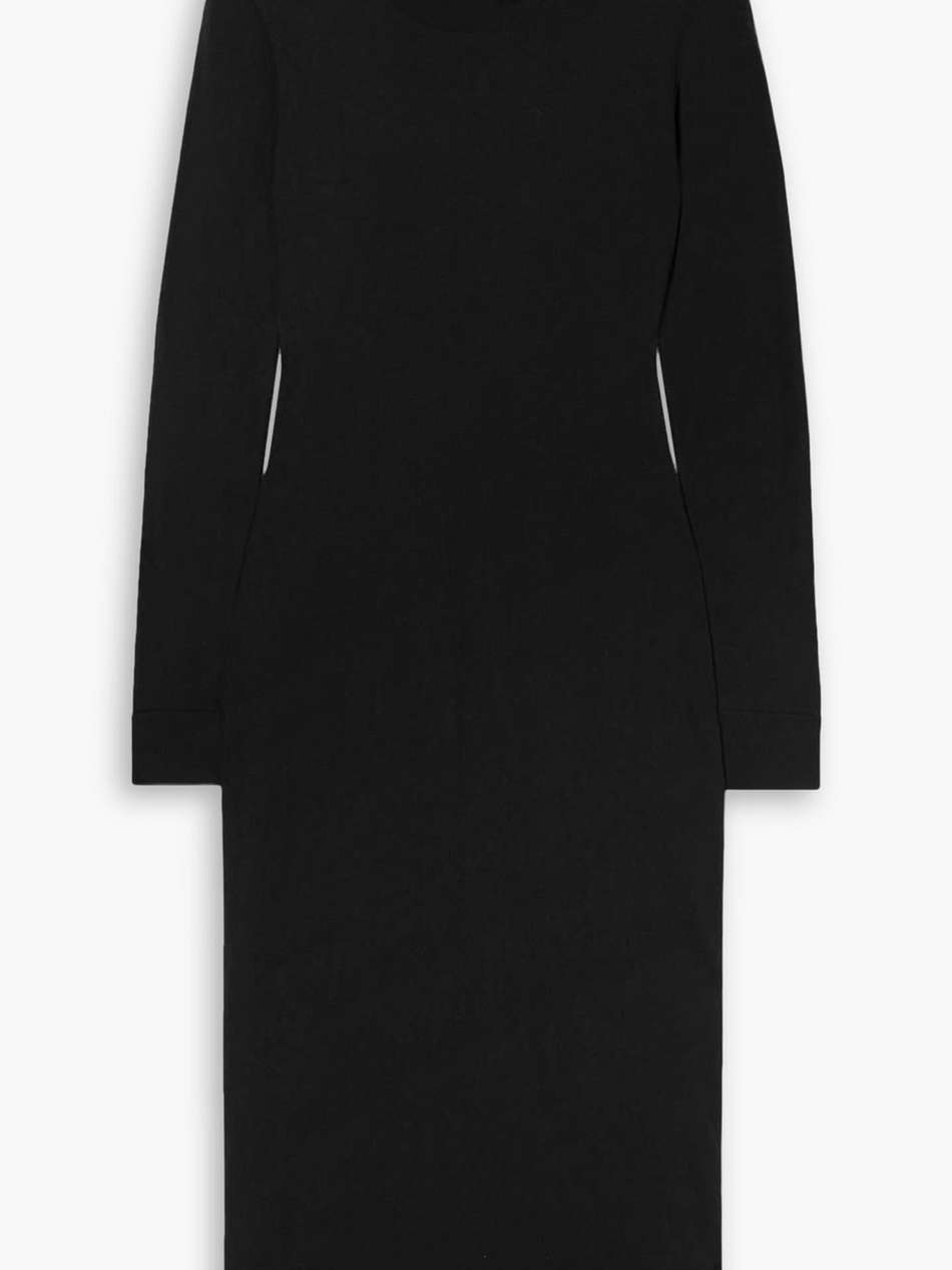 stretch-cotton jersey turtleneck maxi dress