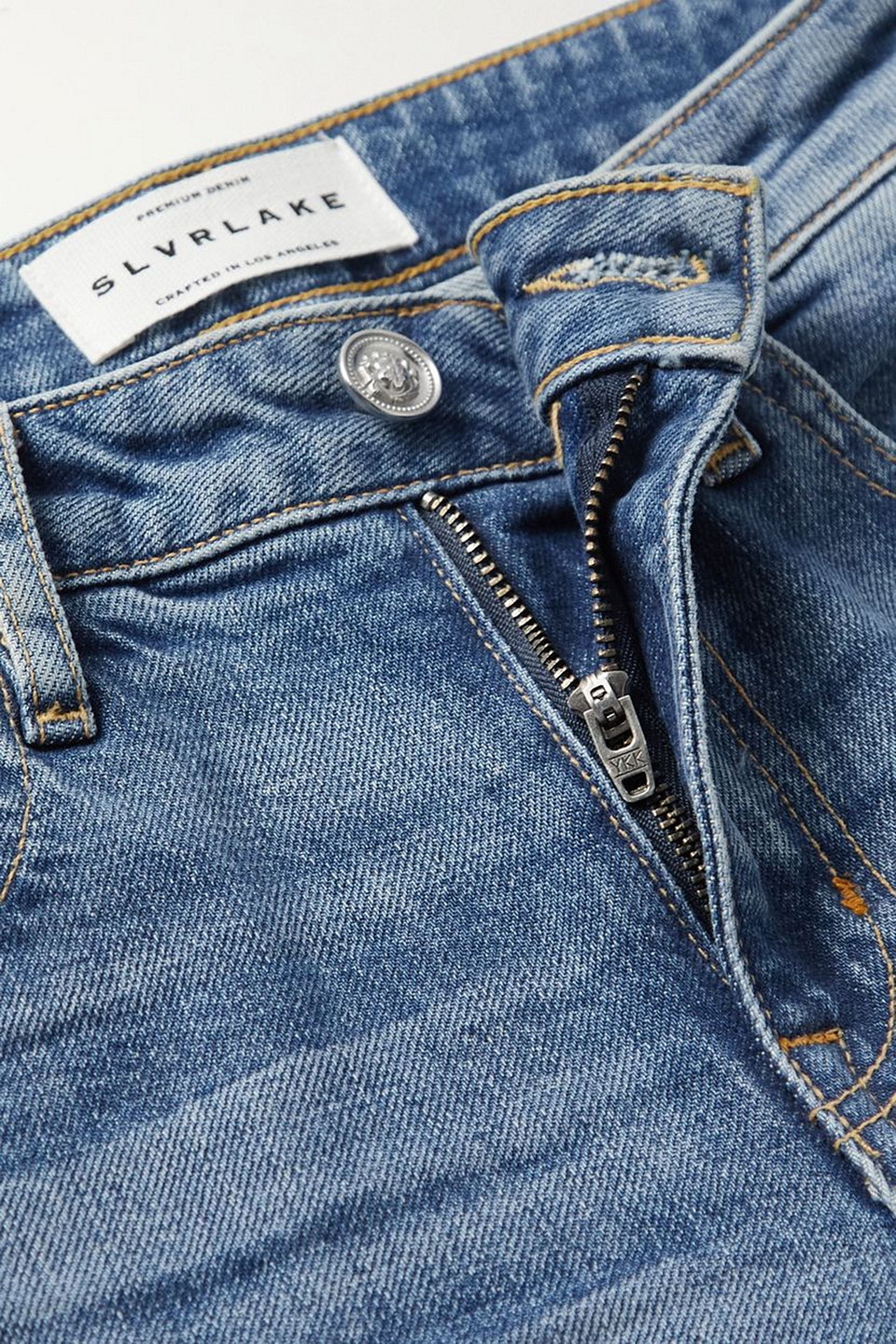Slvrlake Lou Lou Cropped Mid-rise Slim-leg Jeans In Mid Denim