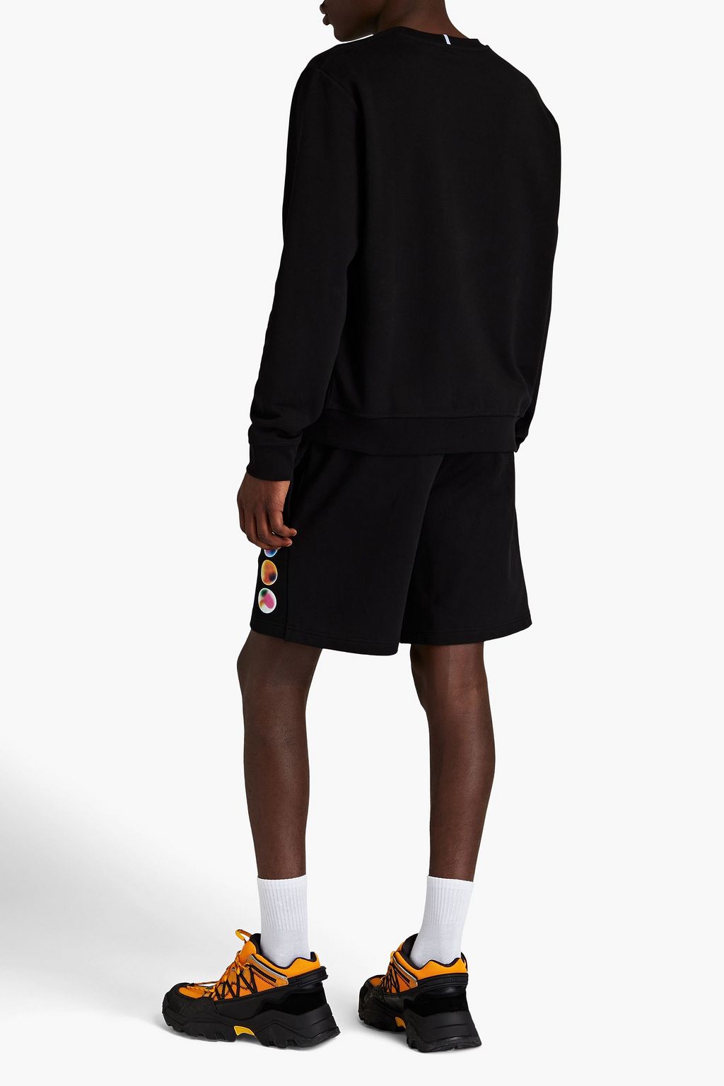 MCQ ALEXANDER MCQUEEN Bedrucktes Sweatshirt aus Baumwollfrottee mit Applikationen