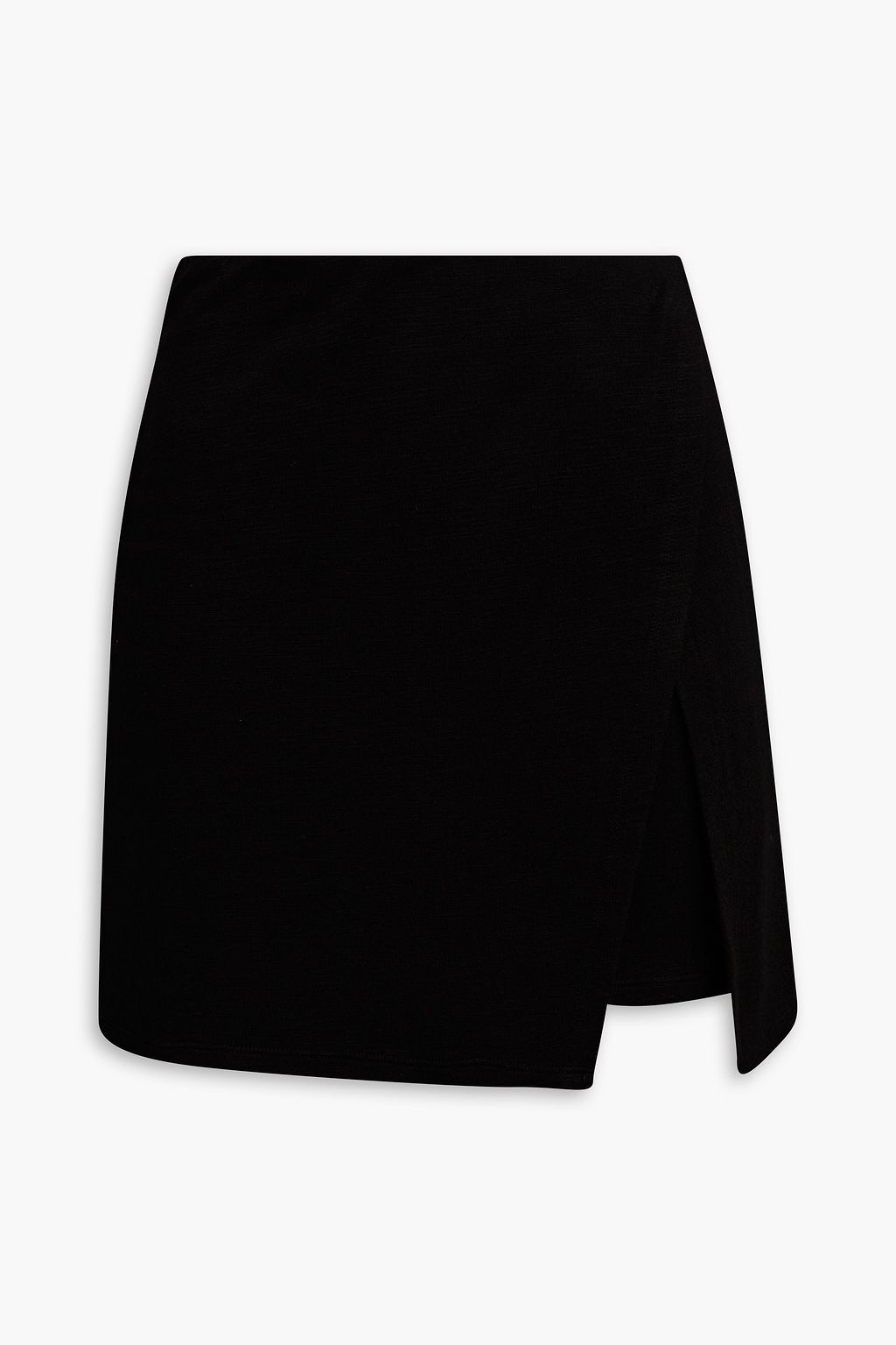 MONROW Wrapeffect French terry mini skirt THE