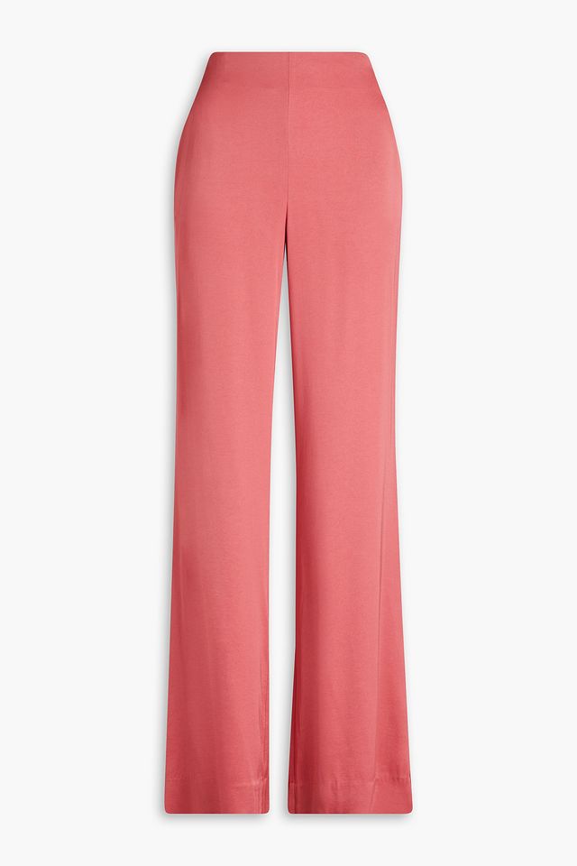 Alli satin-crepe wide-leg pants