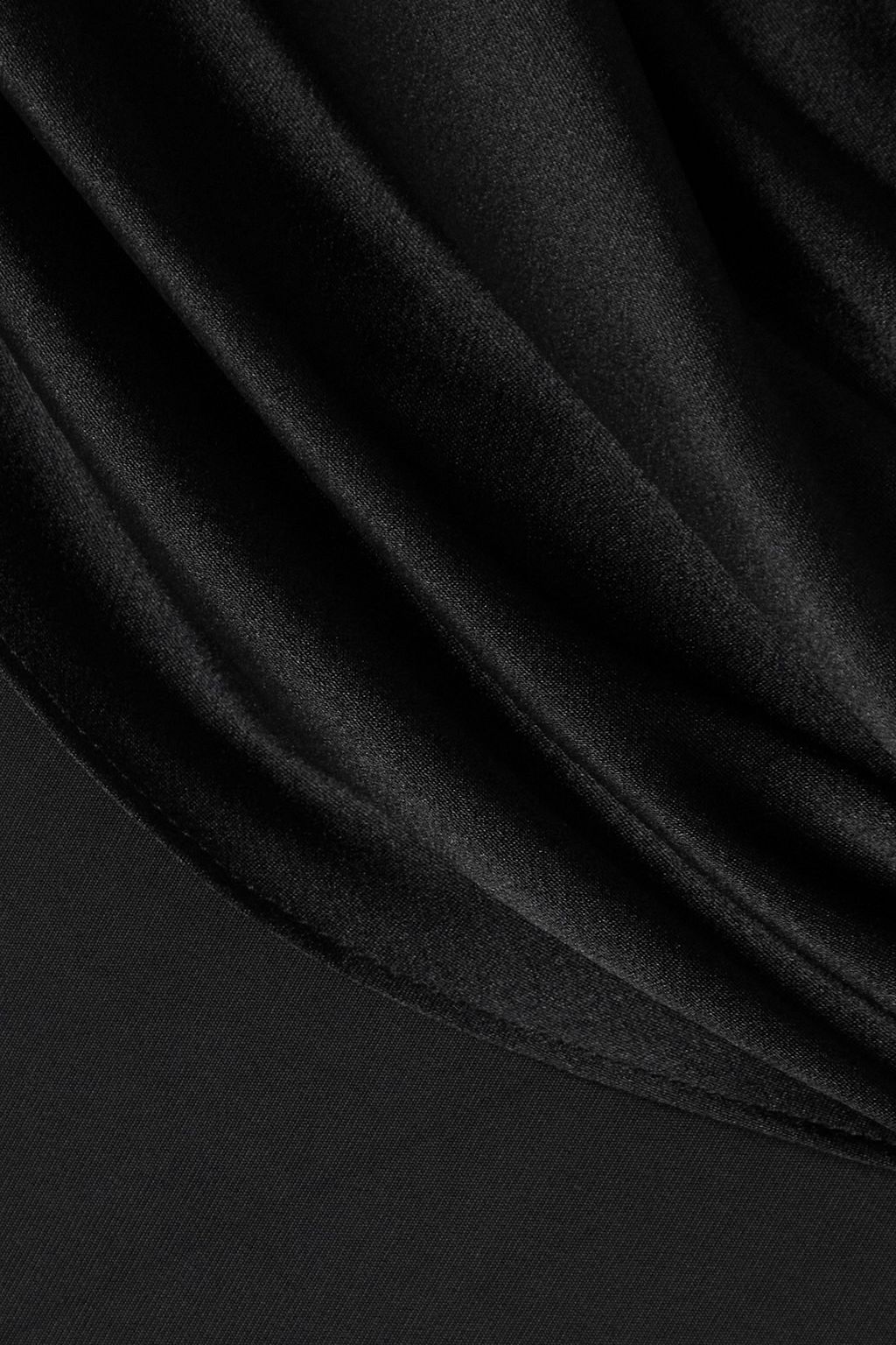 L'AGENCE Sharma draped stretch-silk and jersey top