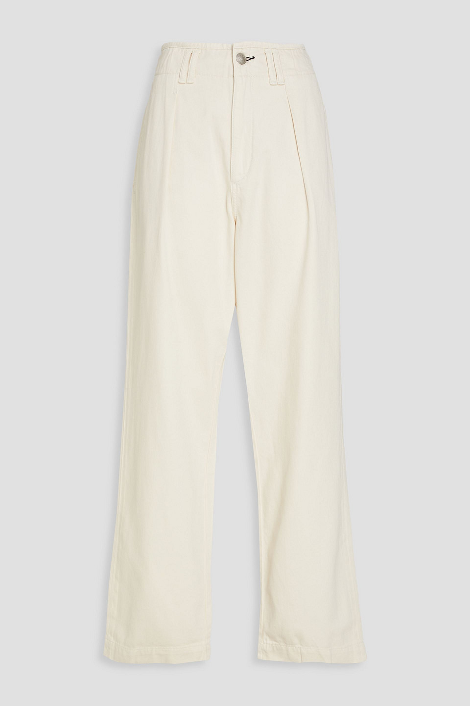 rag & bone - Pleated high-rise wide-leg jeans