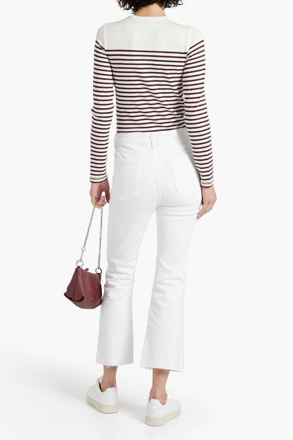 RAG & BONE كنزة رياضية محبوكة بتصميم مخطط