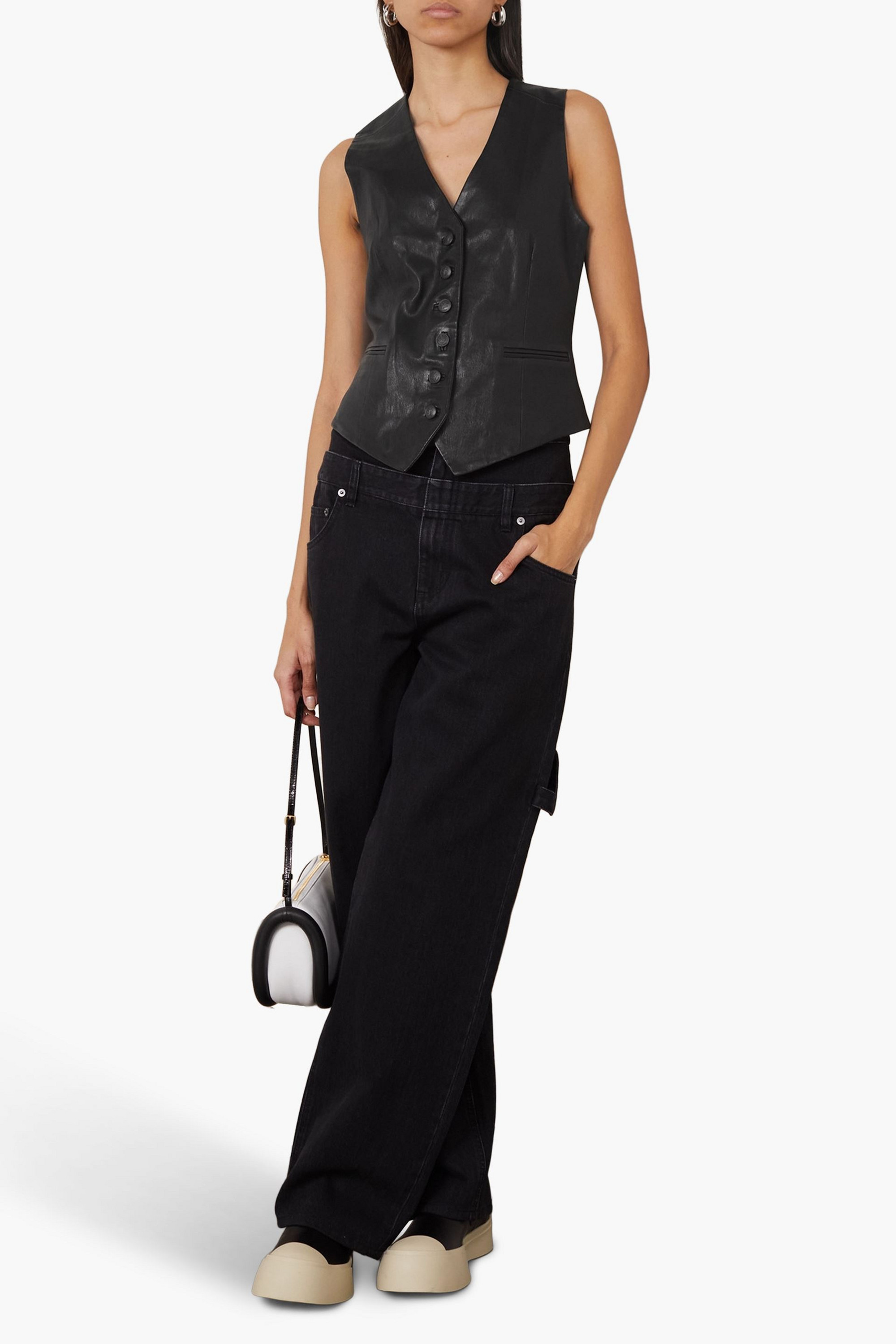 rag & bone Vanessa leather vest