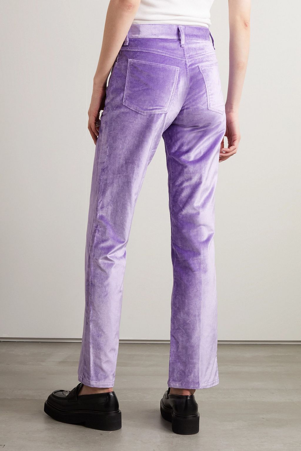 RAG & BONE بنطال Jacey بأرجل واسعة من مزيج قطن مخمل