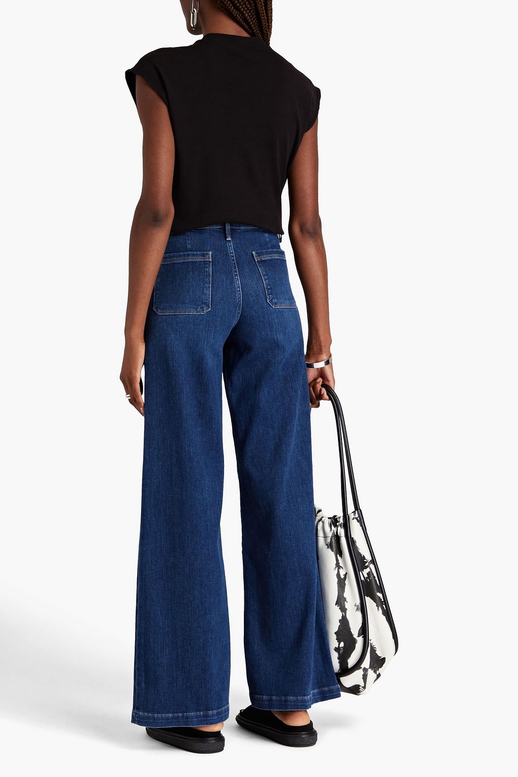 FRAME Le Bardot high-rise wide-leg jeans