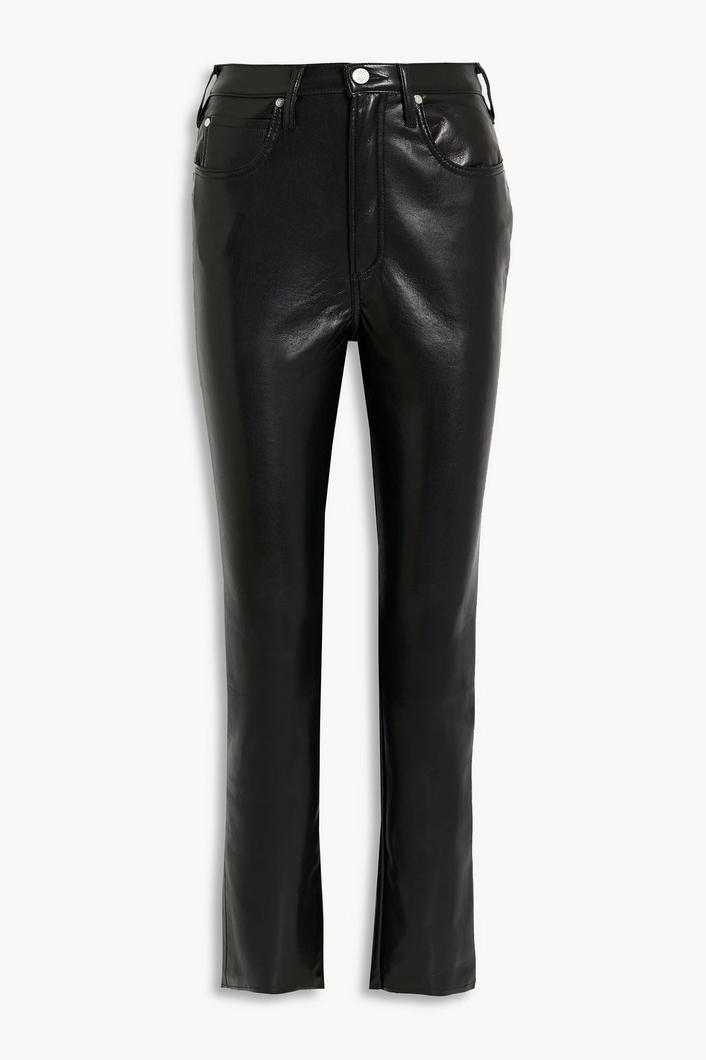 FRAME Le High 'n' Tight stretch-leather straight-leg pants