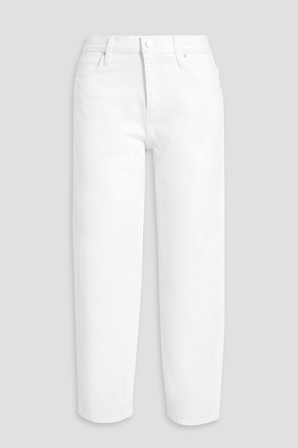 Frame High-rise Tapered Jeans In White