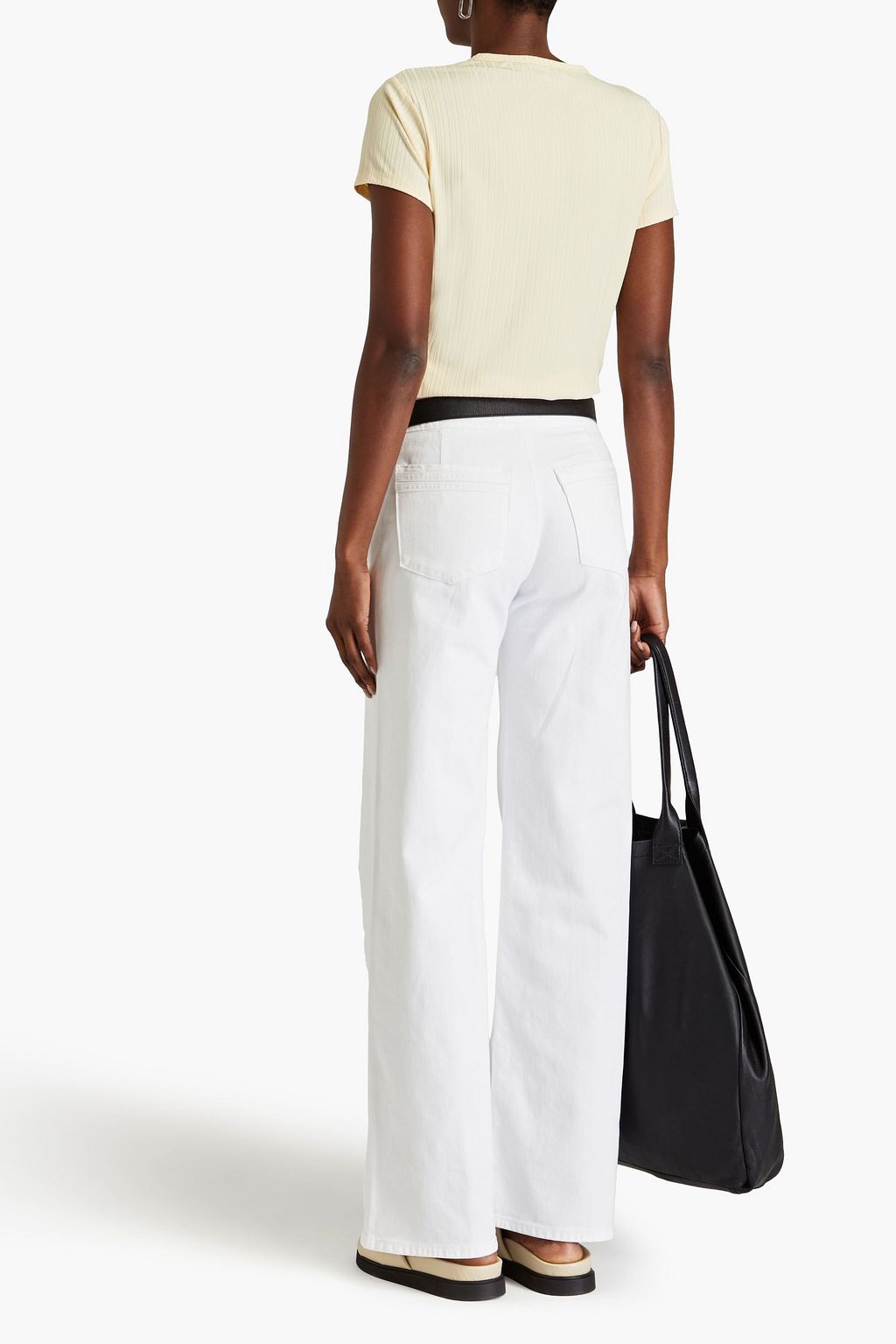 FRAME Triple Binding high-rise wide-leg jeans