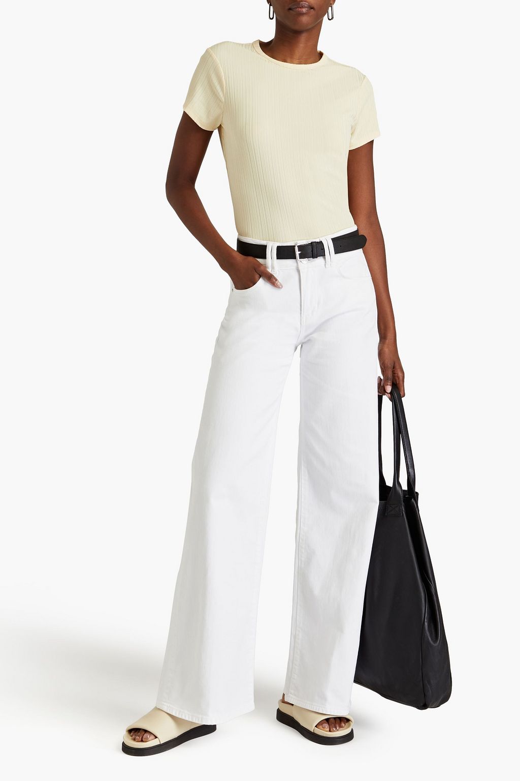 FRAME Triple Binding high-rise wide-leg jeans
