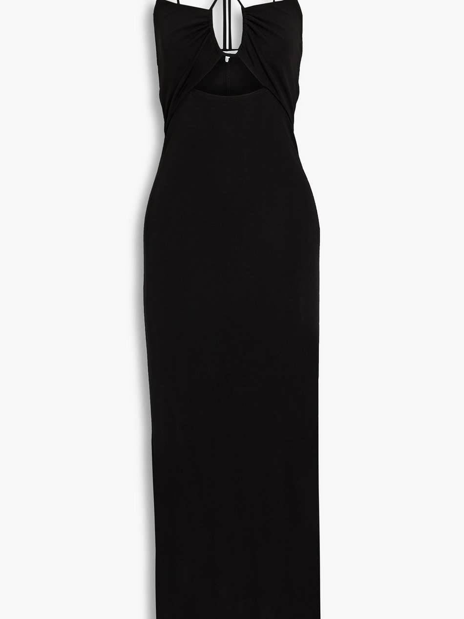 cutout jersey maxi dress