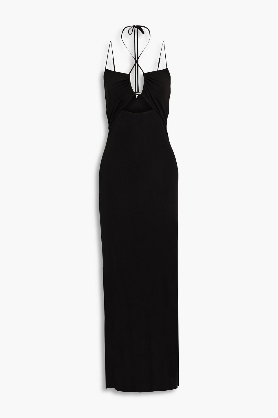 Cutout jersey maxi dress