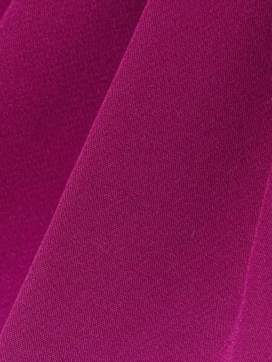 cape-effect twist-front stretch-crepe midi dress